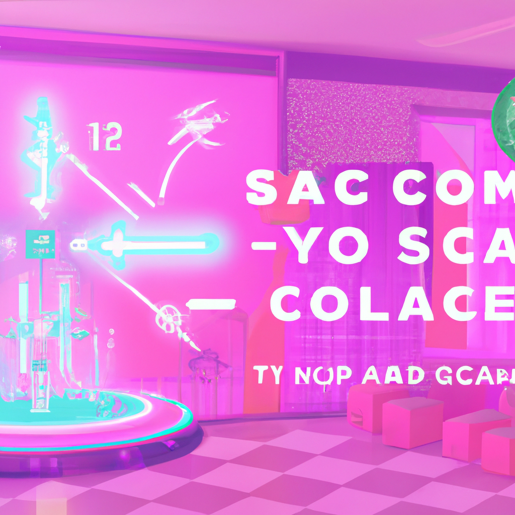 screenshot: neon lobby gameplay preview